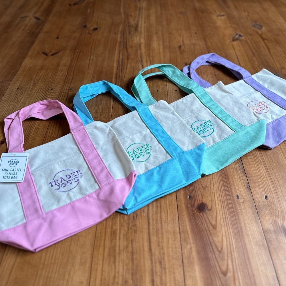 Mini Pastel Tote Bag Set